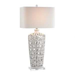 Ceramic Nested - Modern/Contemporary Style w/ Eclectic inspirations - Ceramic 1 Light Table Lamp - 36 Inches tall 17 Inches wide