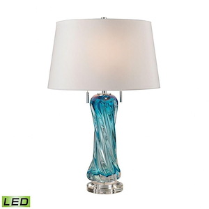 Vergato - Transitional Style w/ Luxe/Glam inspirations - Crystal and Glass 2 Light Table Lamp - 24 Inches tall 16 Inches wide