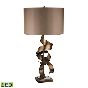 Allen - Modern/Contemporary Style w/ Luxe/Glam inspirations - Metal 9.5W 1 LED Table Lamp - 29 Inches tall 16 Inches wide