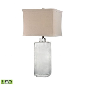 Transitional Style w/ Luxe/Glam inspirations - Glass 9.5W 1 LED Table Lamp - 31 Inches tall 15 Inches wide