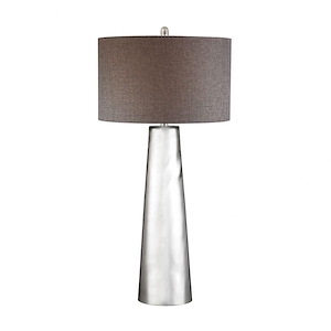 Tapered - Modern/Contemporary Style w/ Luxe/Glam inspirations - Glass 1 Light Cylinder Table Lamp - 38 Inches tall 18 Inches wide