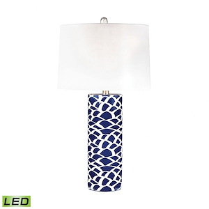 Scale Sketch - Transitional Style w/ Coastal/Beach inspirations - Ceramic 9.5W 1 LED Table Lamp - 28 Inches tall 16 Inches wide