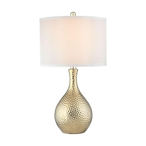 Soleil - Transitional Style w/ Luxe/Glam inspirations - Metal 1 Light Table Lamp - 22 Inches tall 12 Inches wide