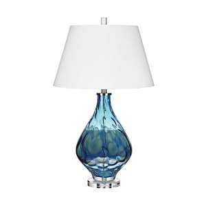 Gush - Transitional Style w/ Luxe/Glam inspirations - Crystal and Glass 1 Light Table Lamp - 29 Inches tall 18 Inches wide