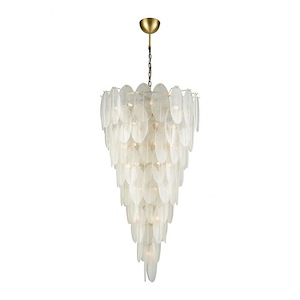 Hush - Modern/Contemporary Style w/ Luxe/Glam inspirations - Glass and Metal Forty-Two Light Pendant - 59 Inches tall 33 Inches wide