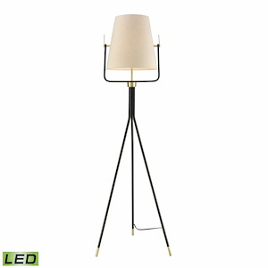Cromwell - 9W 1 LED Floor Lamp In Industrial Style-62 Inches Tall and 17 Inches Wide