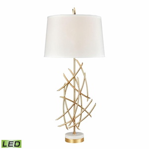 Parry - 9W 1 LED Table Lamp In Mid-Century Modern Style-35.5 Inches Tall and 16 Inches Wide