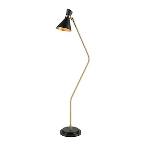 Virtuoso - Modern/Contemporary Style w/ Mid-CenturyModern inspirations - Metal 1 Light Floor Lamp - 60 Inches tall 15 Inches wide