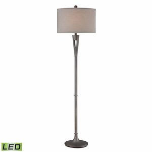 Lightning Rod - 9W 1 LED Floor Lamp In Industrial Style-66 Inches Tall and 18 Inches Wide - 1303965