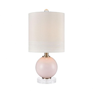 Fay - Modern/Contemporary Style w/ Luxe/Glam inspirations - Crystal and Glass 1 Light Table Lamp - 20 Inches tall 10 Inches wide