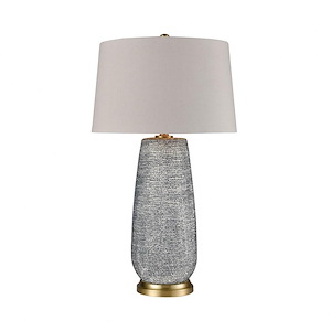 Rehoboth - Transitional Style w/ Coastal/Beach inspirations - Earthenware and Metal 1 Light Table Lamp - 30 Inches tall 17 Inches wide - 874751