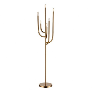 Hands Up - Modern/Contemporary Style w/ Mid-CenturyModern inspirations - Metal 6 Light Floor Lamp - 63 Inches tall 13 Inches wide