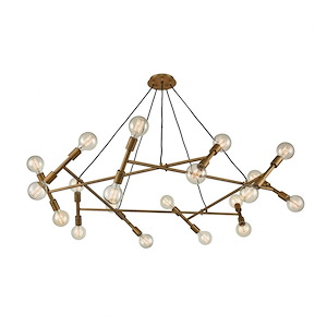 Guesting - Transitional Style w/ Luxe/Glam inspirations - Metal 20 Light Pendant - 8 Inches tall 54 Inches wide