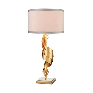 Shake It Off - Transitional Style w/ Luxe/Glam inspirations - Metal 1 Light Table Lamp - 33 Inches tall 16 Inches wide