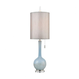 Quantum - Transitional Style w/ Luxe/Glam inspirations - Acrylic and Crystal and Glass and Metal 1 Light Table Lamp - 37 Inches tall 11 Inches wide