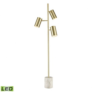 Dien - Transitional Style w/ Mid-CenturyModern inspirations - Marble and Metal 3 Light Floor Lamp - 64 Inches tall 20 Inches wide - 1007231