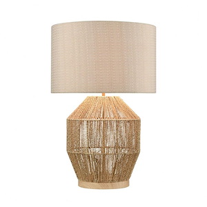 Corsair - Transitional Style w/ Coastal/Beach inspirations - Handwoven Rope 1 Light Table Lamp - 24 Inches tall 16 Inches wide