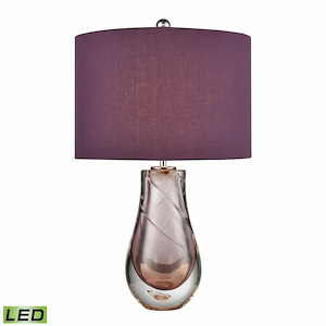 Dusty Rose - 9W 1 LED Table Lamp In Glam Style-22 Inches Tall and 13 Inches Wide