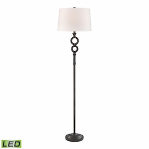 Hammered Home - 9W 1 LED Floor Lamp In Modern Style-67 Inches Tall and 17 Inches Wide