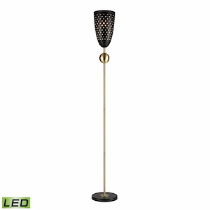 Amulet - 9W 1 LED Floor Lamp In Art Deco Style-69.5 Inches Tall and 10 Inches Wide