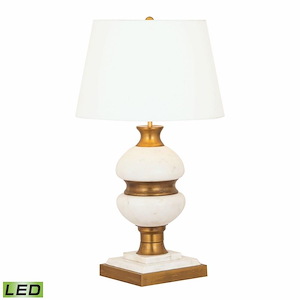 Packer - 9W 1 LED Table Lamp In Mid-Century Modern Style-30 Inches Tall and 17 Inches Wide