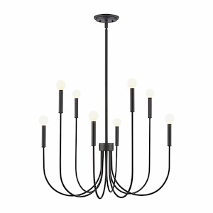 Ulla - 28 Inch Wide 8-Light Chandelier In Transitional Style