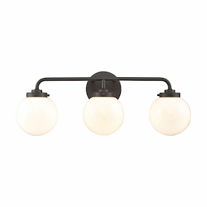 Fairbanks - 22.75 Inch Wide 3-Light Vanity Light In Modern Style with White Glass