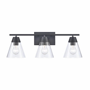 Vivica - 24 Inch Wide 3-Light Vanity Light In Transitional Style with Clear Shade - 1271630