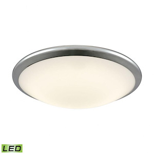 Clancy - 20W 1 LED Round Flush Mount in Modern/Contemporary Style with Art Deco and Urban/Industrial inspirations - 3 Inches tall and 15 inches wide
