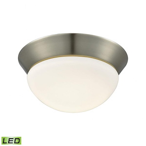 Contours - 7.5W 1 LED Flush Mount in Modern/Contemporary Style with Art Deco and Urban/Industrial inspirations - 4 Inches tall and 8 inches wide