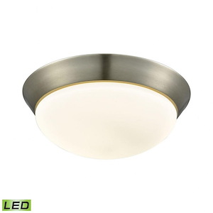 Contours - 20W 1 LED Flush Mount in Modern/Contemporary Style with Art Deco and Urban/Industrial inspirations - 4.75 Inches tall and 12.75 inches wide - 614227