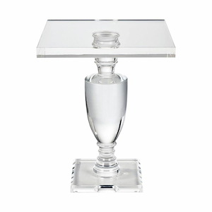 Jacobs - 25.5 Inch Square Pedestal Accent Table