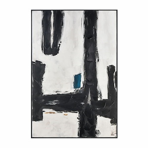 Obsidian I - Abstract Wall Art In Transitional Style-60 Inches Tall and 40.5 Inches Wide