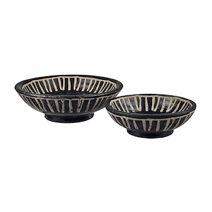 Eleni - Plate (Set of 2) In Scandinavian Style-3.75 Inches Tall and 12 Inches Wide