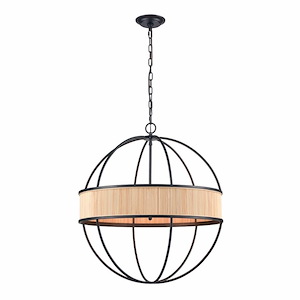 Ural - 6 Light Pendant In Transitional Style-27 Inches Tall and 24 Inches Wide