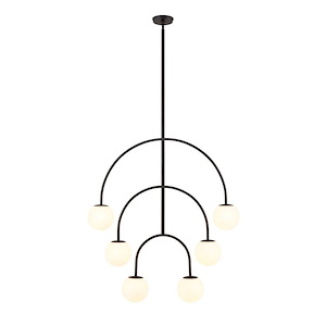 Doby - 6 Light Pendant-38 Inches Tall and 34 Inches Wide - 1336048