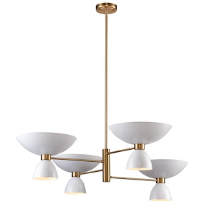 Corbell - 8 Light Chandelier-13 Inches Tall and 38 Inches Wide