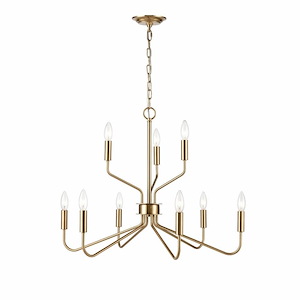 Genista - 9 Light Chandelier In Traditional Style-24 Inches Tall and 28 Inches Wide