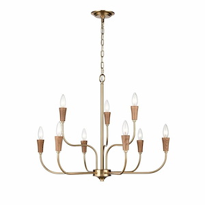 Inga - 9 Light Chandelier In Transitional Style-23 Inches Tall and 29 Inches Wide