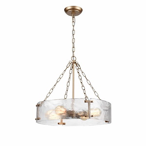 Cristata - 4 Light Pendant In Transitional Style-18 Inches Tall and 20 Inches Wide