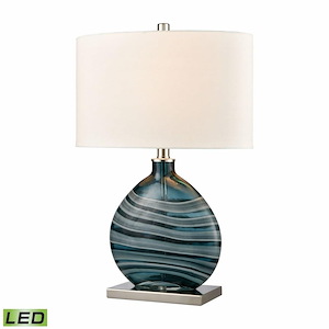 Portview - 9W 1 LED Table Lamp In Glam Style-22 Inches Tall and 15 Inches Wide