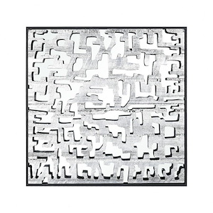 Mapped Silver - 23.5 Inch Dimensional Wall Art