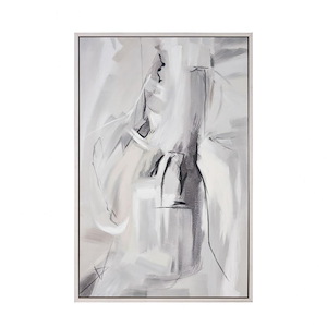 Ash - Small Abstract Framed Wall Art In Contemporary Style-60 Inches Tall and 40 Inches Wide