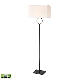 Staffa - 9W 1 LED Floor Lamp In Mid-Century Modern Style-62 Inches Tall and 17.5 Inches Wide