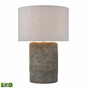 Wefen - 9W 1 LED Table Lamp In Mid-Century Modern Style-24 Inches Tall and 16.5 Inches Wide