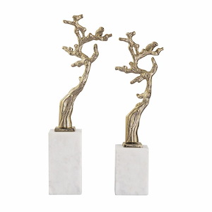 Tree - Sculpture (Set of 2) In Traditional Style-16.75 Inches Tall and 5 Inches Wide