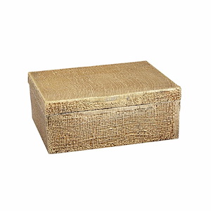 Square Linen - Box In Transitional Style-4 Inches Tall and 8 Inches Wide - 1119548