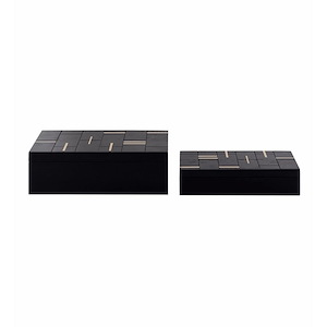 Hurst - Box (Set of 2) In Transitional Style-4 Inches Tall and 12 Inches Wide