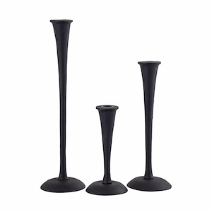 Trumpet - Candleholder (Set of 3) In Modern and Contemporary Style-16 Inches Tall and 3.25 Inches Wide