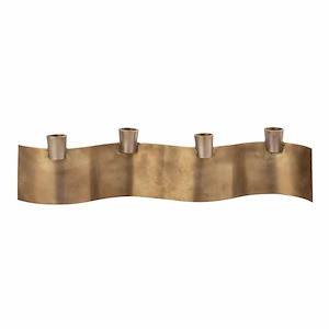 Curve - Multi Candleholder In Modern and Contemporary Style-3.75 Inches Tall and 16 Inches Wide
